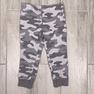 Grey army print sweatpants